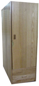 Nittany Single Door Wardrobe w\/1 Bottom Drawer & Clothes Rod, 60"H